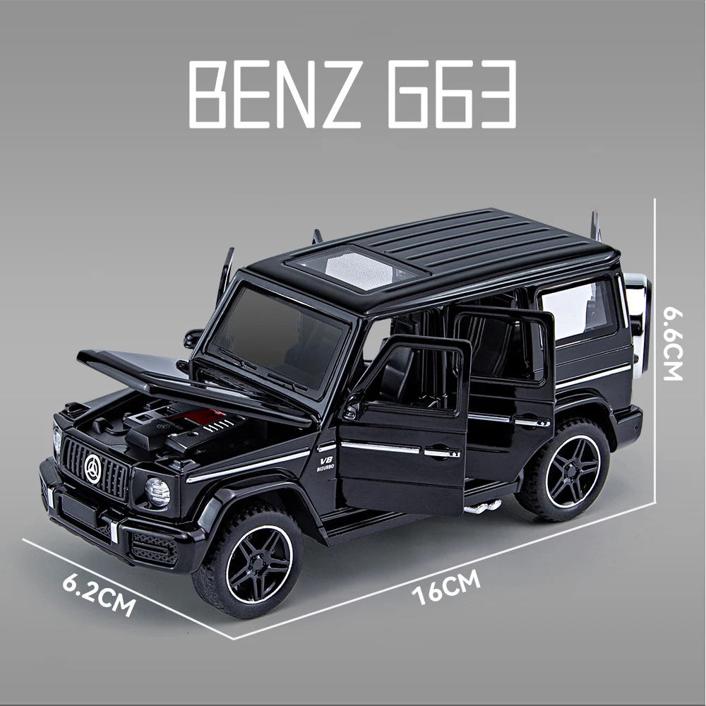 1:32 Benz G63 SUV Alloy Model Car Toy Diecasts Metal Casting Sound and Light Car Toys For Children Vehicle 3