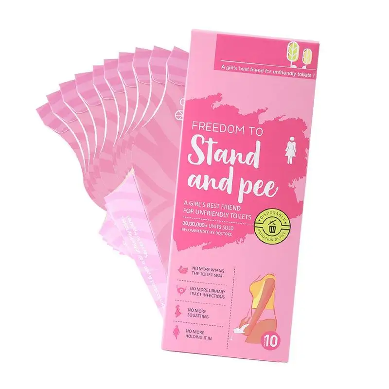 Female Urinal Device 10Pcs Vertical Paper Pee Urinal Funnel Waterproof Multi-functional Ergonomic Portable Urination Device