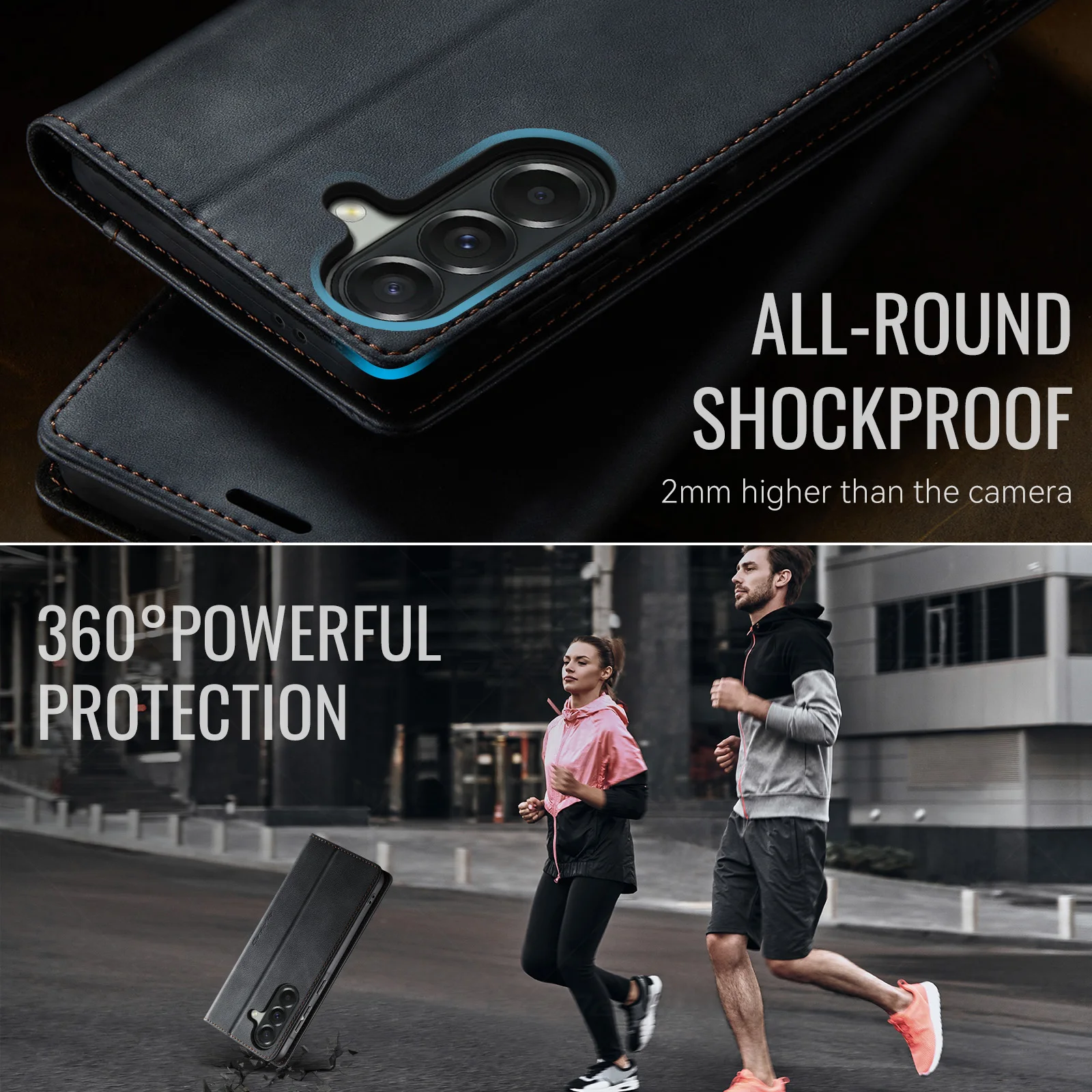 Luxurious Flip Leather Wallet Phone Case