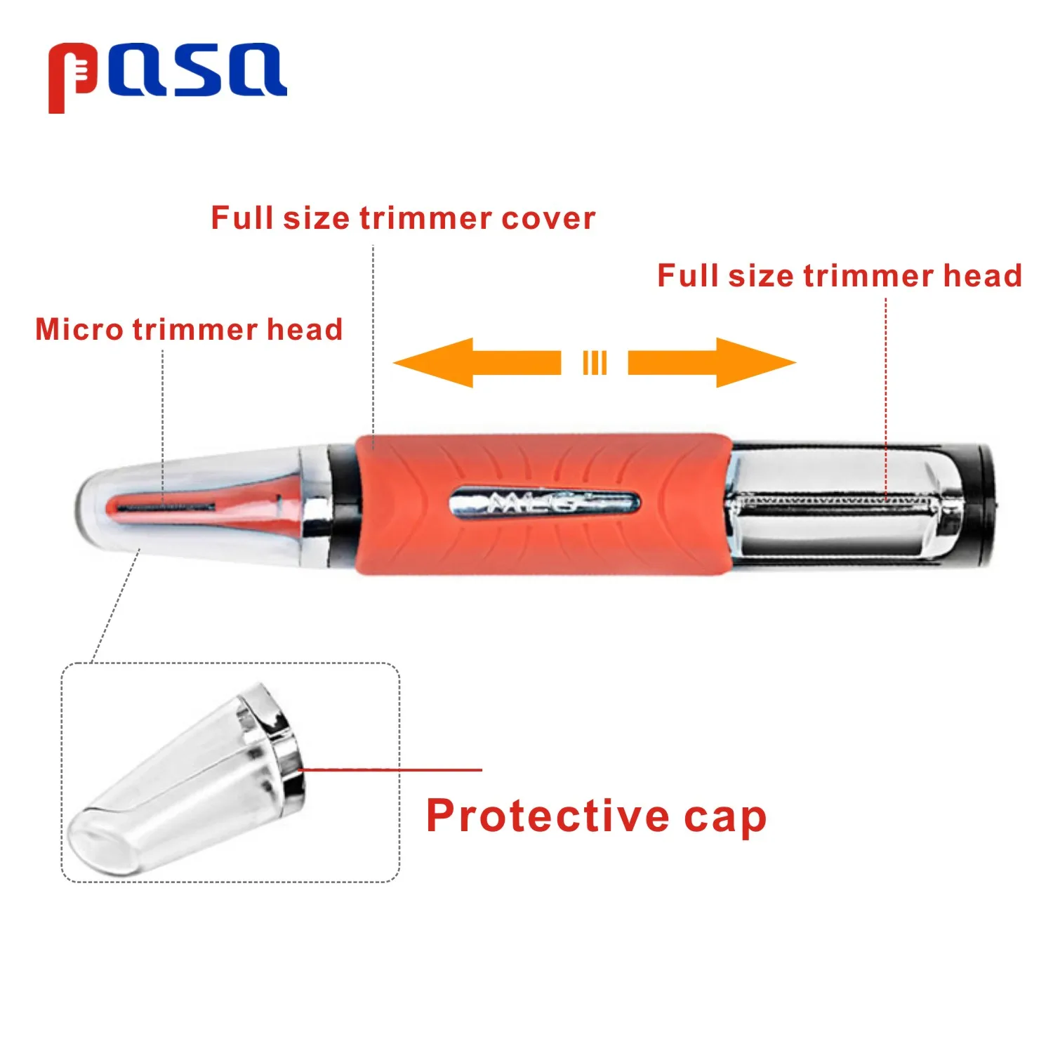 KKXXYS Precision Eyebrow Ear Nose Trimmer Removal Clipper Shaver Personal Electric Face Care Hair Trimer With LED Lights 3