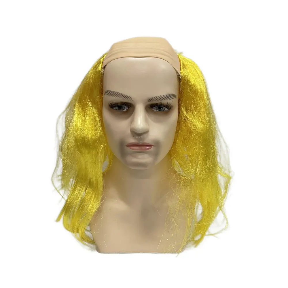 Funny Prom Party Wig Headdress Bald Wig Beard Quirky Beard Party Cosplay Props