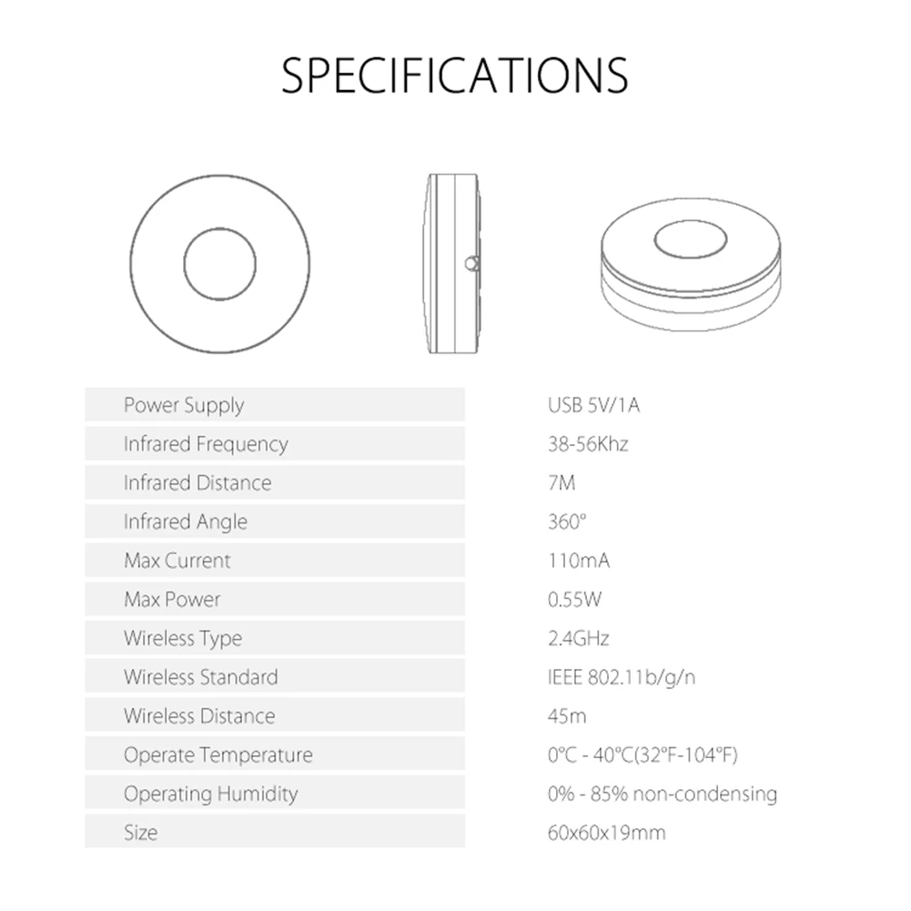 Smart Remote Controller Voice Control Tuya WiFi IR RF Smart Infrared Remote Control for Air Conditioner TV Appliances