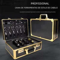 YUNTE Storage Box Password Lock Aluminum Portable Suitcase Professional Hairdressing Large Capacity Salon Tool Carrying Box