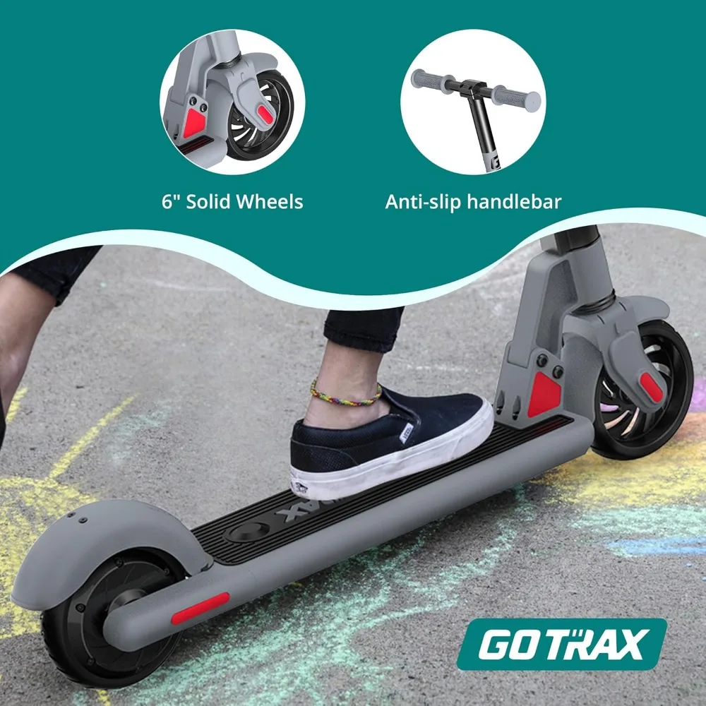 Series Electric Scooter for Kid, 6" Solid Wheels, Max 4/10 Miles and 7.5/9.4 Mph Speed Power by 150W Motor