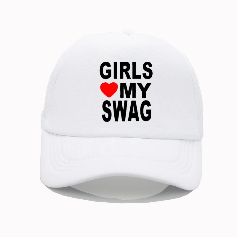 Casquettes de baseball imprimées GIRLS LOVE MY SWAG pour hommes et femmes, hip hop, respirantes, casquettes de camionneur, pare-soleil réglable, chapeau de papa