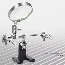 Soldering Station with Magnifying Glass and Auxiliary Clamp (1 pcs)