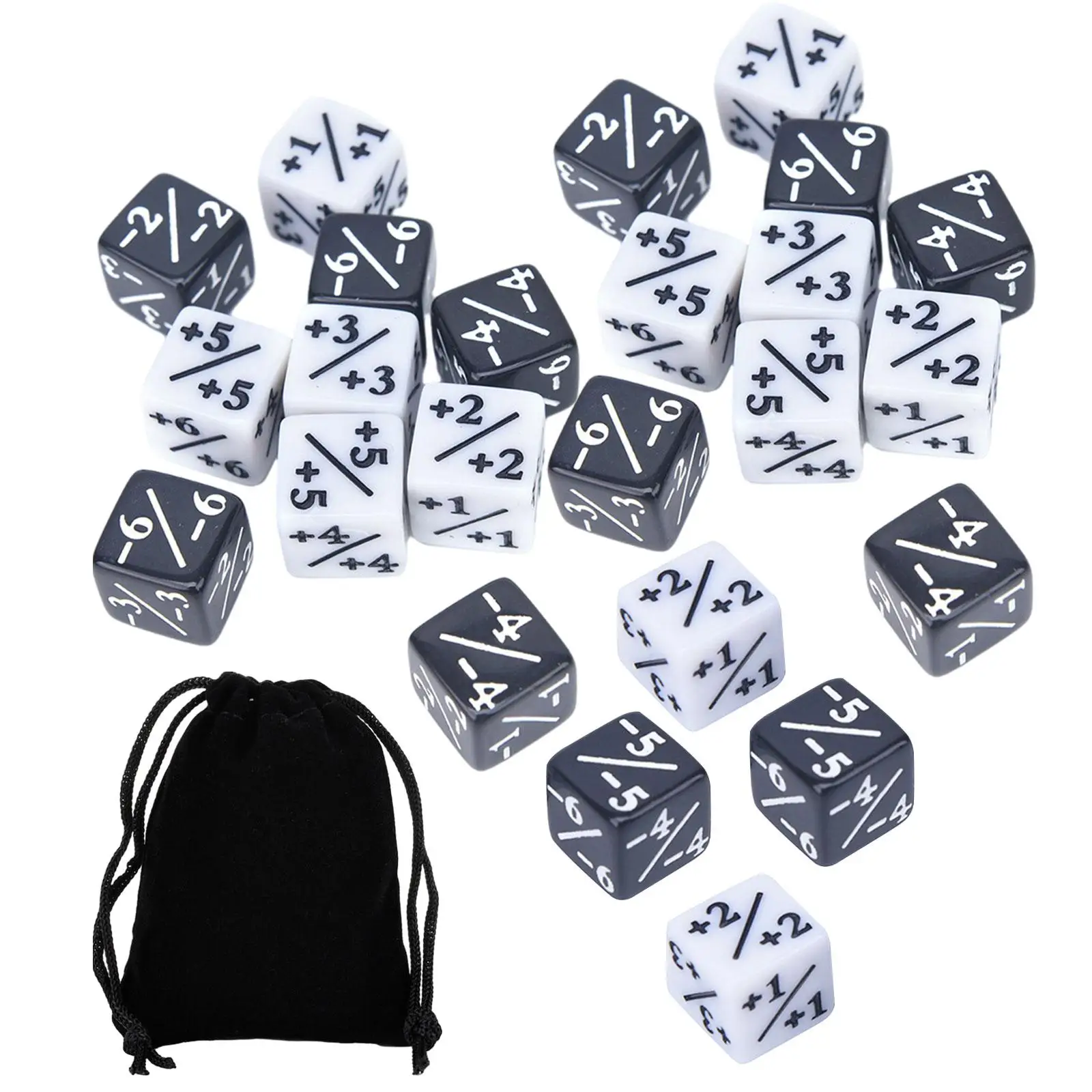24Pcs Counter Token Dice D6 Six Sided Dice Set for Party Supplies Kids Toys