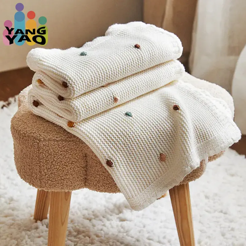 

Star Color Soft Blanket Chic Knitted Blanket Chenille Crochet Bedspread Throw Blankets for Bed Sofa Korean Home Decoration