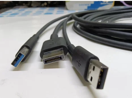 Câble DP/USB 2-en-1 Pimax 5m - Pour Casques VR 5K, Artisan, 8K Series Avec Adaptateur Alimentation