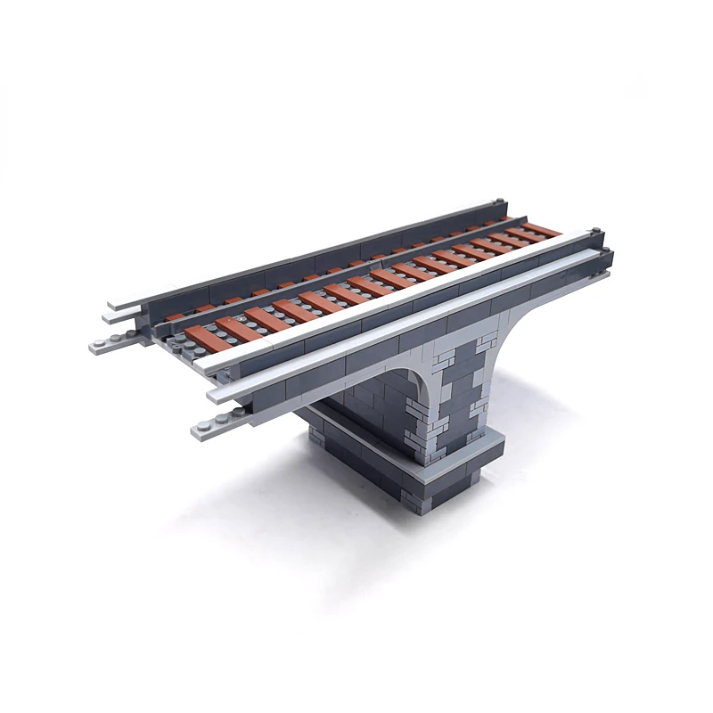 

MOC Viaduct City Train Build Model Kit High-Speed Railway Track Arch Bridge DIY Construction Blocks Bricks Set