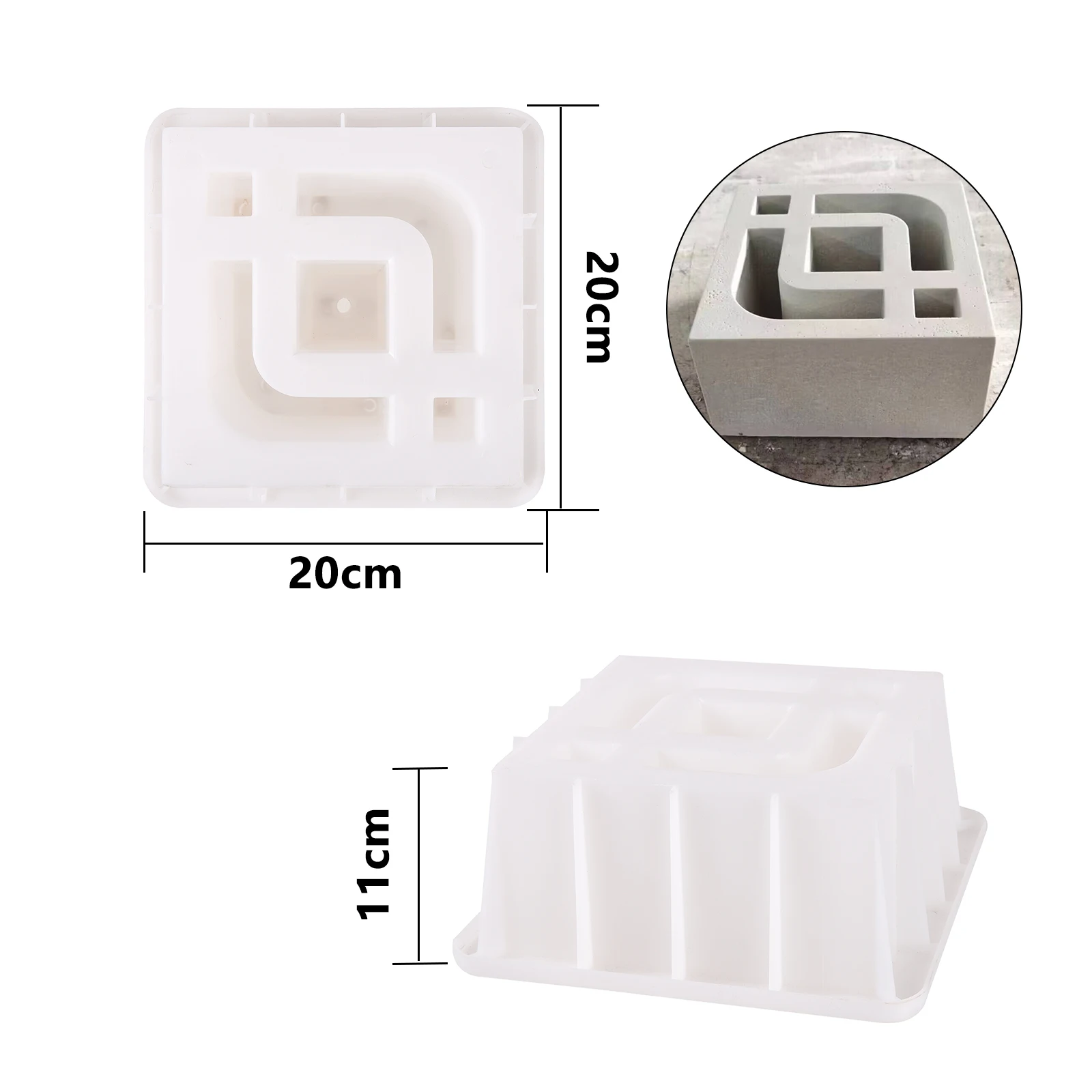 Hollow Brick Brick Cement Plastic Mold Decoration Hollow Antique Flower Window Splicing Flower Openwork Paving Molds