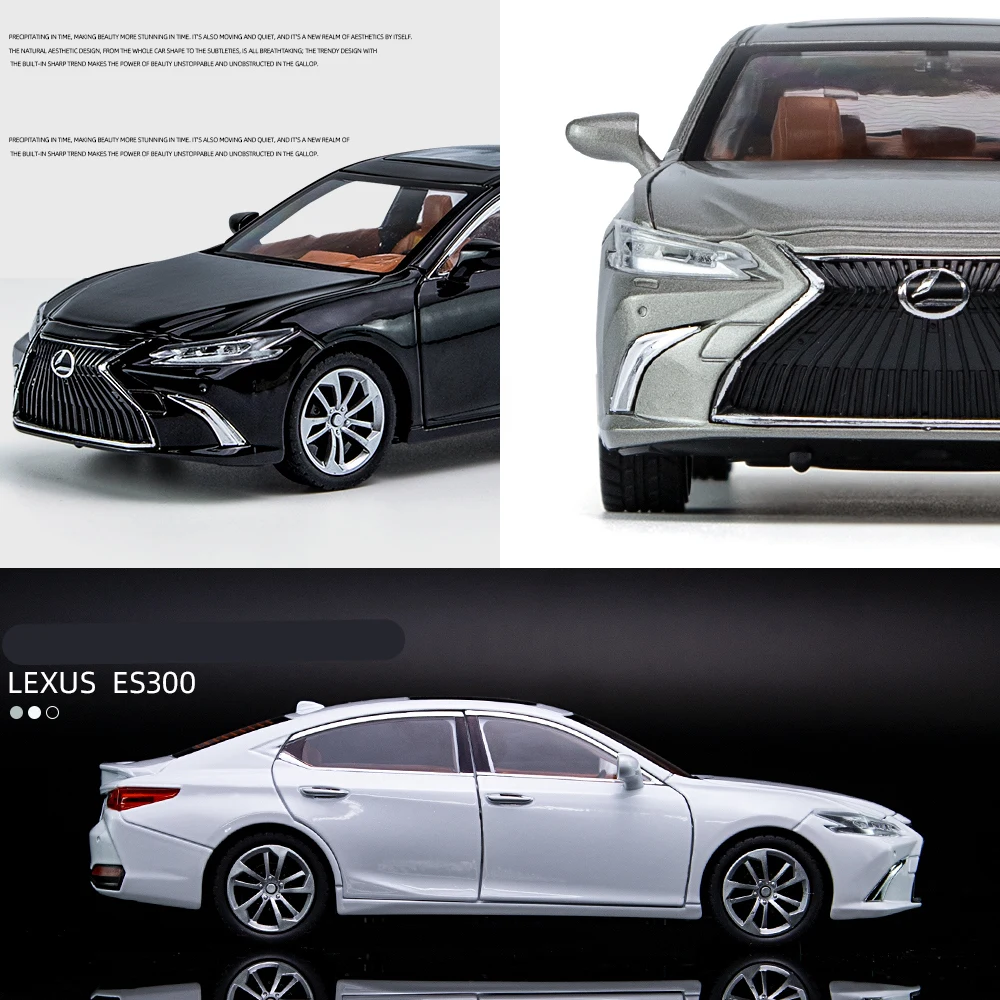 1:24 LEXUS ES300 Alloy Car Model Diecast & Toy Vehicles Metal Car Model  Simulation Sound and Light Collection Childrens Toy Gift