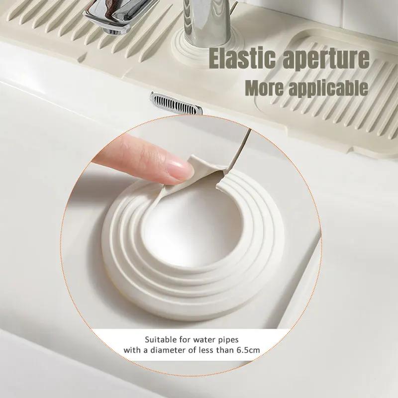 Silicone Sink Faucet Splash Guard Mat kitchen splash guard kitchen sink pad kitchen faucet pad Faucet Water Catcher Handle Drip Tray Drain Drying Pad For Bathroom Kitchen Gadgets