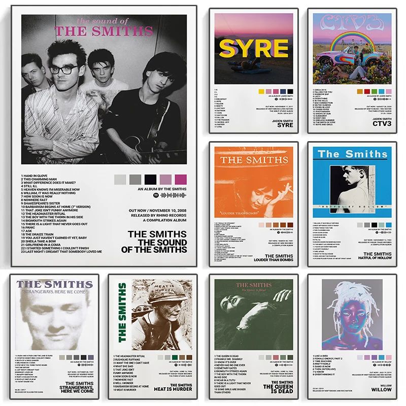 Rock Band The Smiths Music Album Cover Poster The Queen Is Dead Canvas Painting Wall Art Prints Picture Bar Cafe Room Home Decor