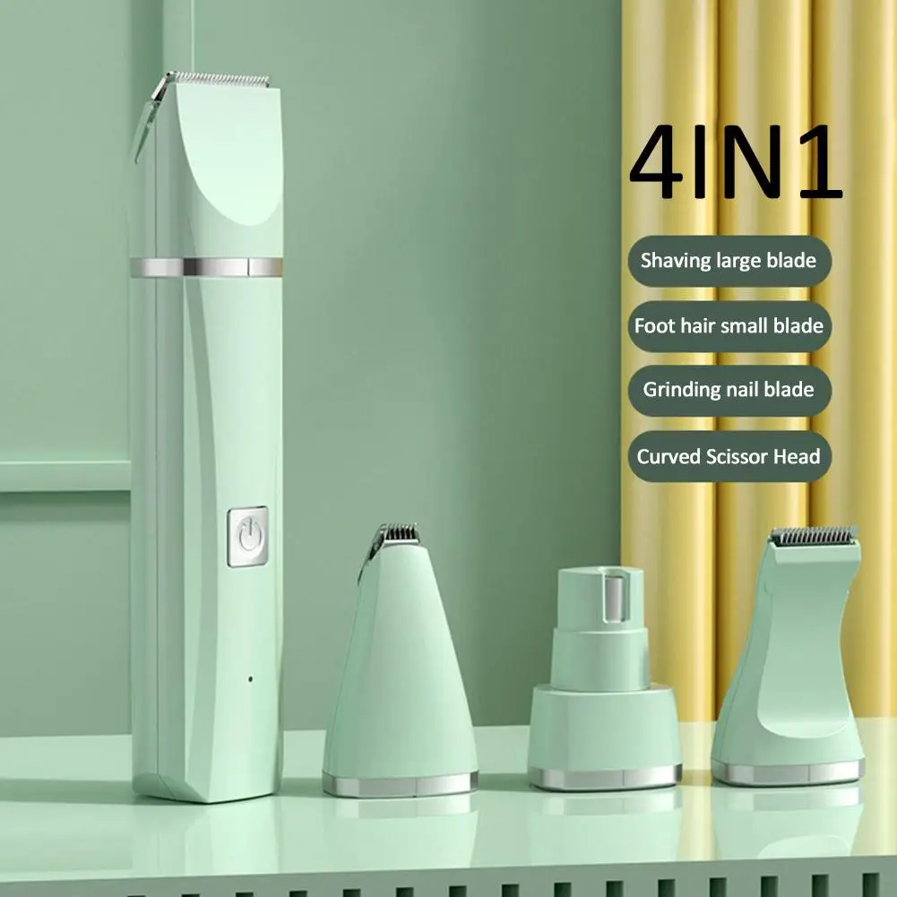 전기 사일런트 고양이 개 면도기, 4 인 1 반려동물 털 제거기, 전문 반려동물 발 트리머, 개 그루밍 클리퍼, 개 Ha P4O0