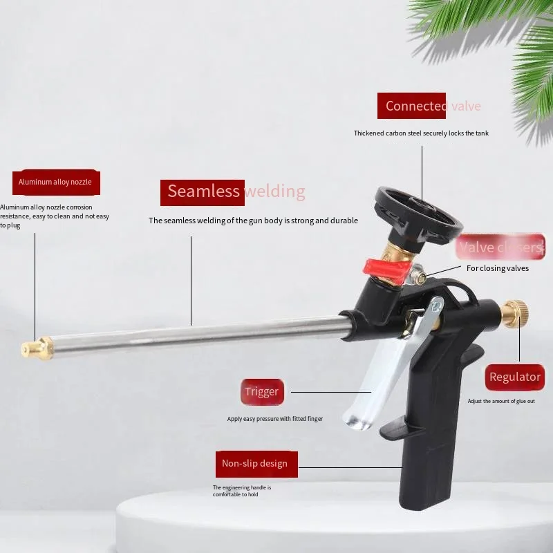 Polyurethane Mounting Spray Sealant Foam Gun Foaming Jet GlueGun Insulation Caulking Tool for House caulking tools,caulking gun,sealant tool kit