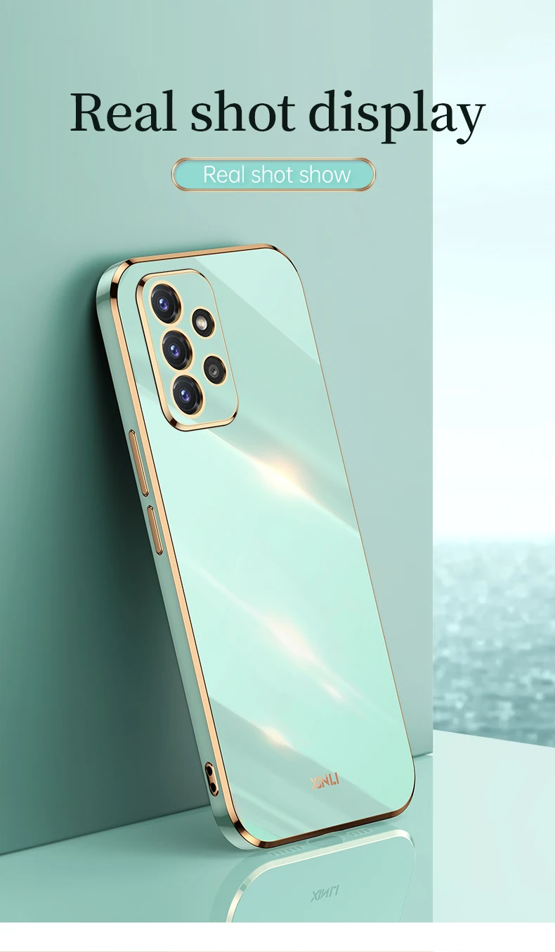 Coque de téléphone Samsung Galaxy A22 A12 A22S A32 A52 A72 A51 A71 M12 M22 A, étui souple scintillant carré de luxe plaqué Laser 3D_voghion.com