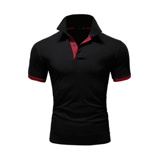 Polo Shirt Spring And Autumn New Lapel Stitching Short-sleeved T-shirt Men's Business Casual Oversized Polo Shirt Men's