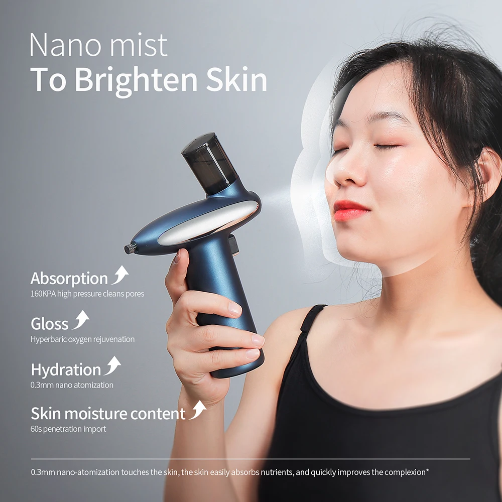 Red/Blue Photon Skin Hydrator Make Up Skin Moisturizing Nano Mist Sprayer Face Steamer Spray Airbrush Water Oxygen Injection