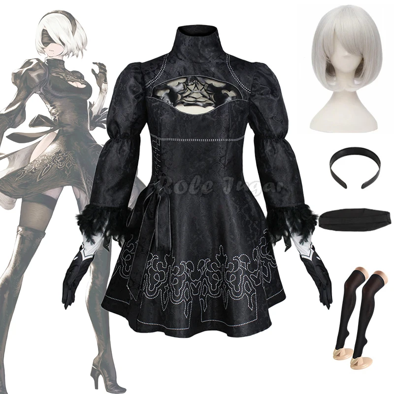 

Женский костюм для костюмированной вечеринки Nier Automata, размера плюс костюм для костюмированной вечеринки