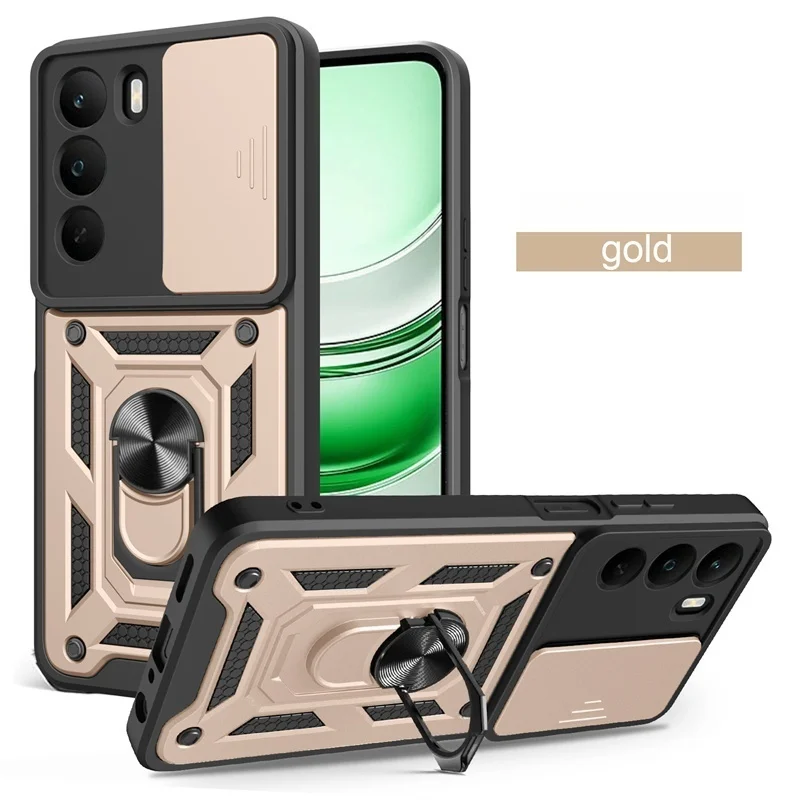 Slide Camera Shockproof Armor Case with Ring Holder Protector Cover