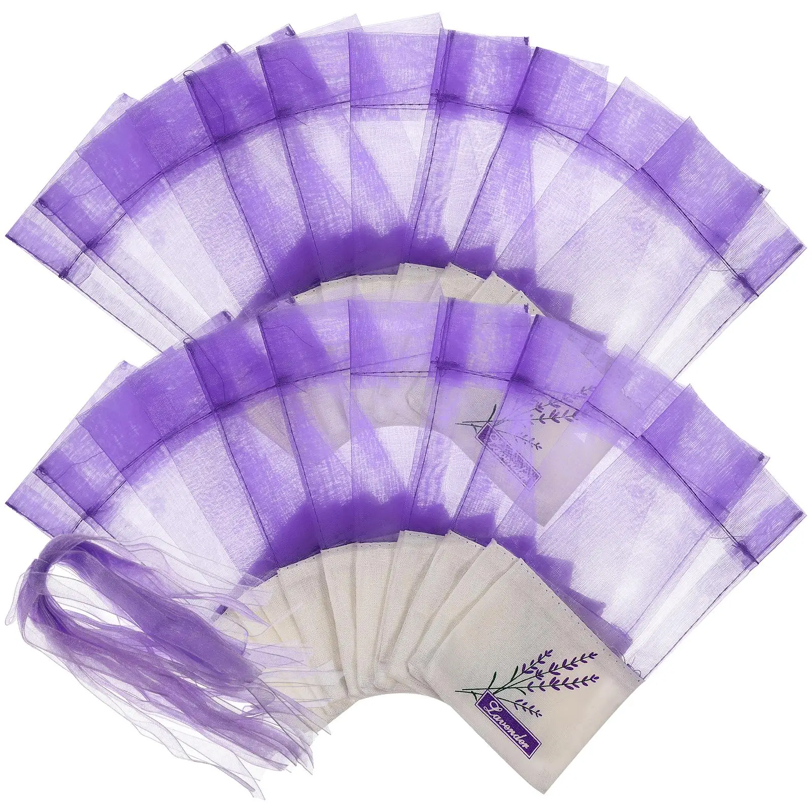30 Pcs Poo Bags Sachets Empty Fragrance Lavender Scented Drawstring Violet Baby