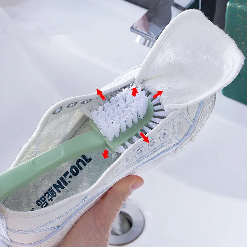 

New Double Long Handle Shoe Cleaning Brush Shoe Cleaner Washing Toilet Lavabo Dishes Shoes Clean Wash Brush Home Cleaning Tools