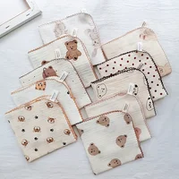 Cotton Baby Face Towel Newborn Baby Items 4 Layer Muslin Baby Bibs Handkerchief Soft Saliva Towel Triangle Feeding Burp Cloths 1