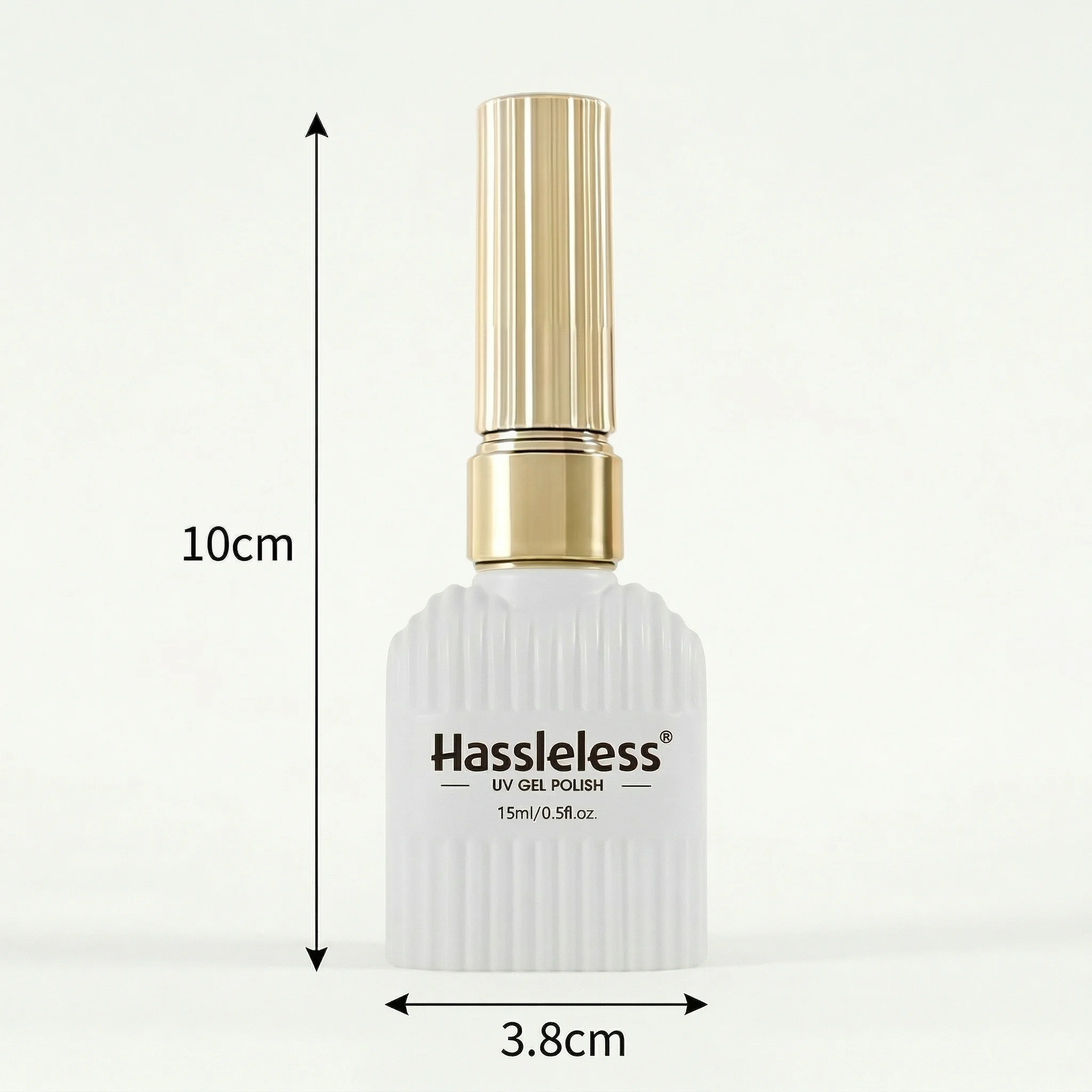 Hassleless 2pcs 세트 퓨어 화이트 + 오프 화이트 네일 젤 15ml 탈착식 LED 네일 젤 폴리쉬 네일 아트 도구 패션 네일 홈 살롱