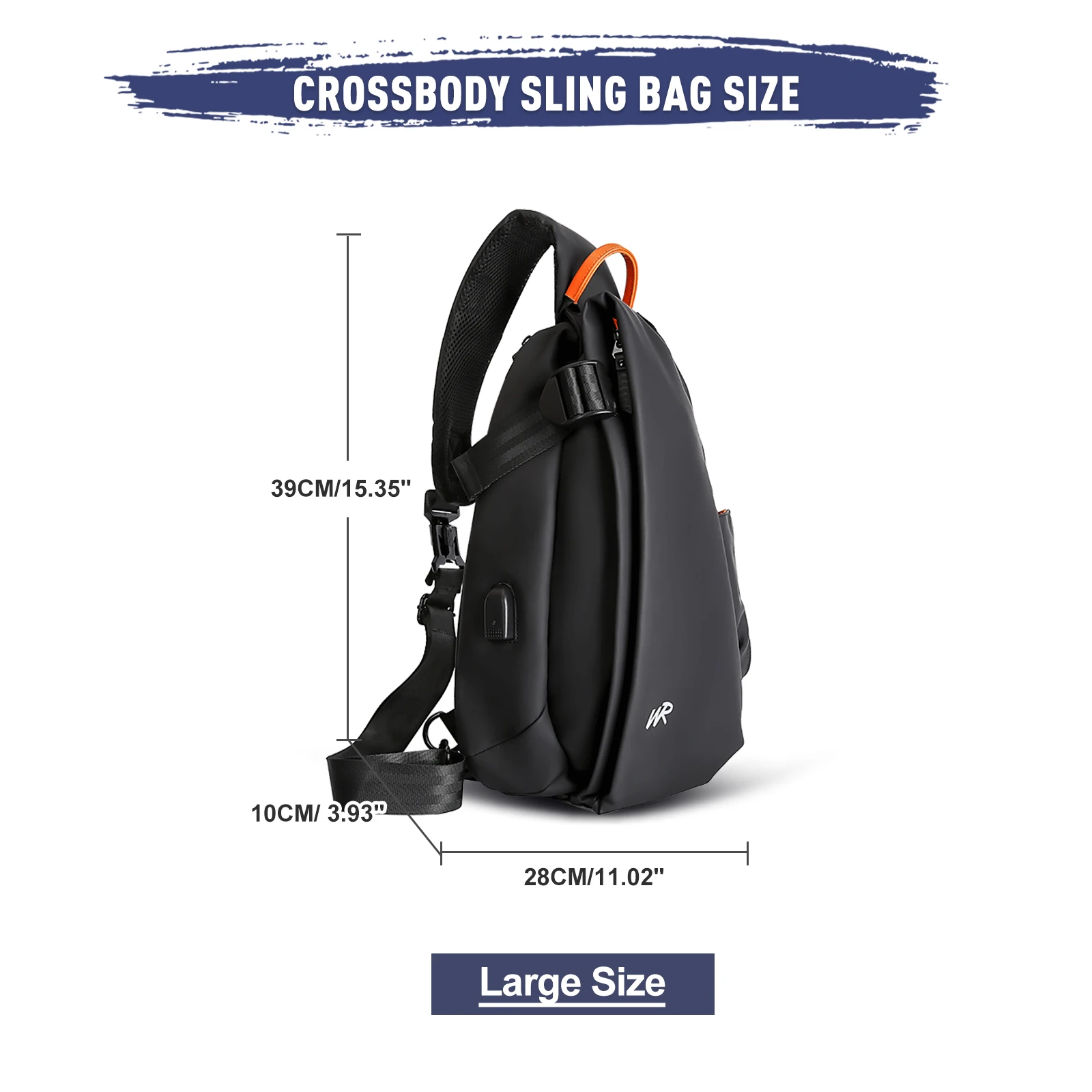 Men's Motorcycle Chest Bag Waterproof Cycling Bag Chest Pack Leisure Shoulder Bag, Travel Backpack for Hiking, Cycling, Travel