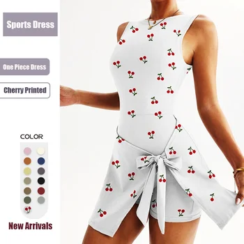 Cloud Hide White Sports Dress Large Szie Golf Tennis Dresses Women XS-XXXL Gym Summer One Piece Yoga Suit XL Fitness Long Skirt