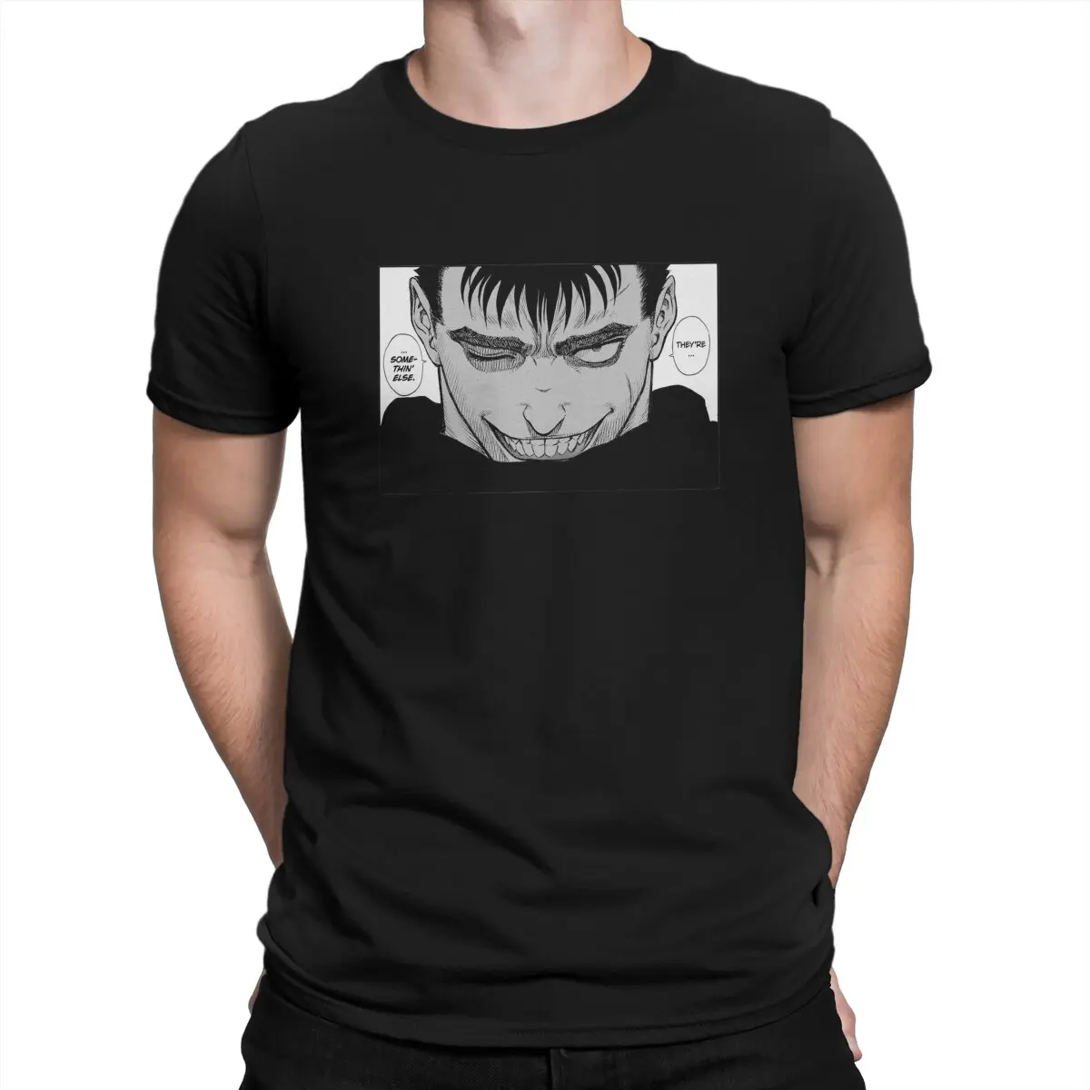 

Berserk Guts Head Tshirt Homme Men's Tees Blusas Polyester T Shirt For Men