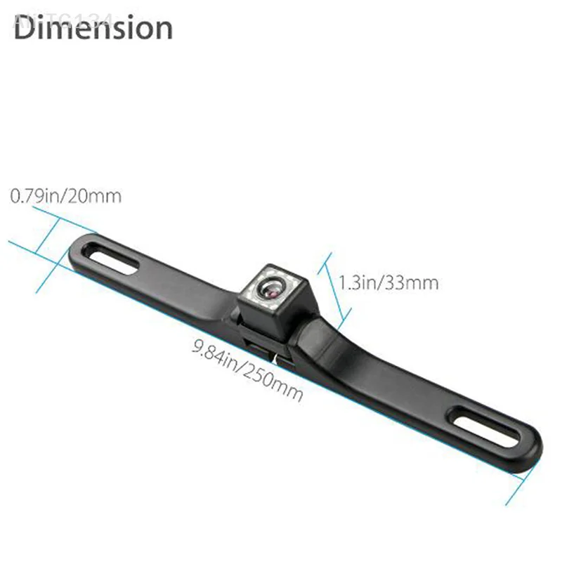 HD 170 ° 방수 자동차 후방 카메라 번호판 야간 시야