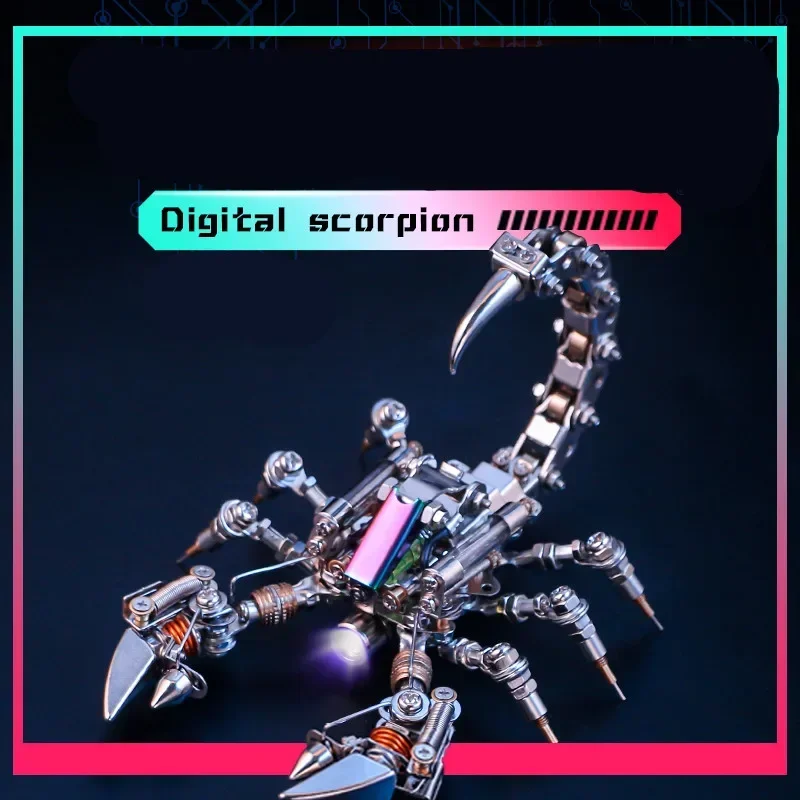 

373pcs Digital Scorpion Metal Assembly Tidy Toys Metal Jigsaw Diy Assemble Kit Scorpion Assemble Model Toy Men Kids Adults Gift