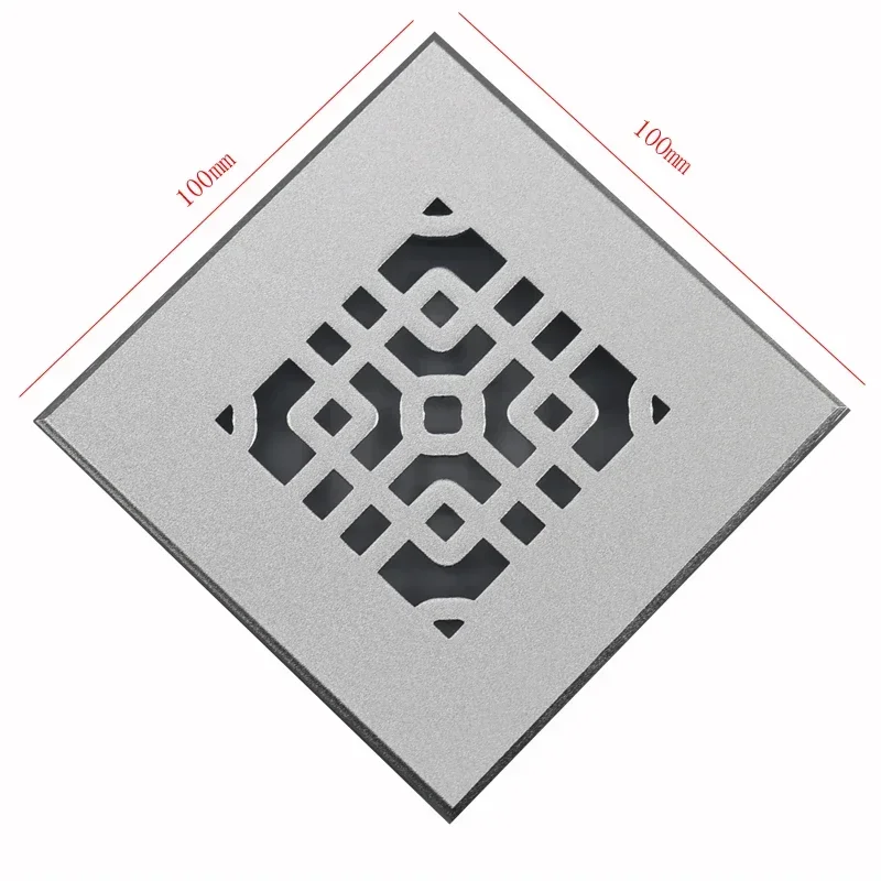 100mm Wide Square Rectangle Aluminum Air Vent Ventilator Grille Cover Air Conditioner Closet Shoe Cabinet