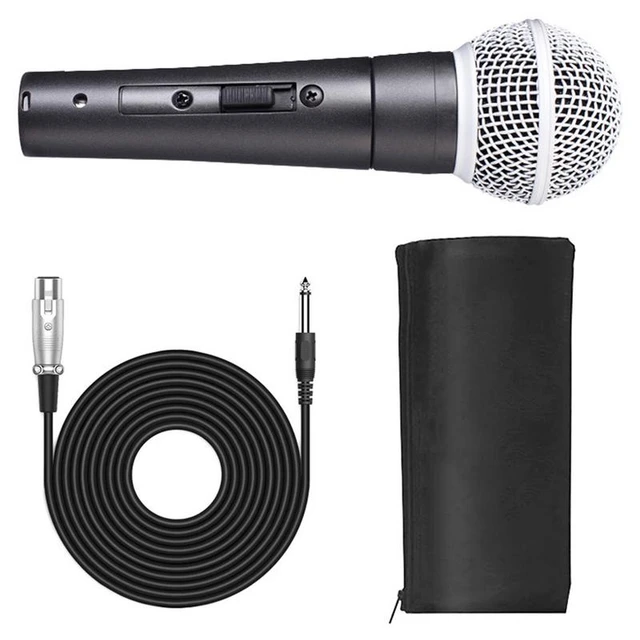 Microphone Dynamique avec Fil, Micro Chant Cardioïde, Micro de