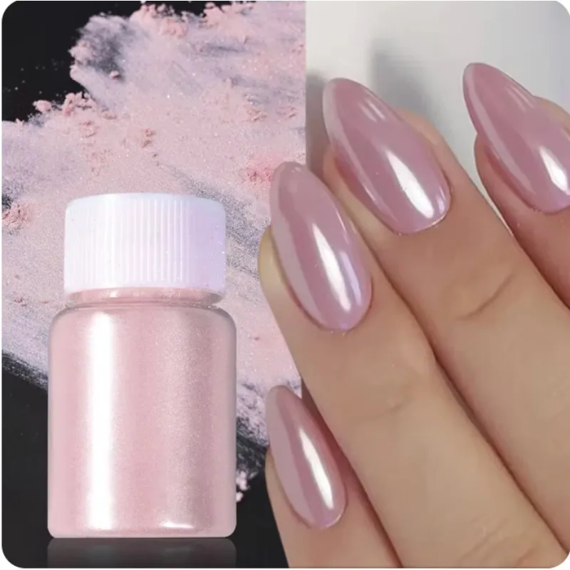 10g 1Box Cherry Chrome Pearl Nail Powder nail powder nail glitter nail decoration nail decorations Gradient Mirror Effect Nail Art Glitter Auroras Rubbing Dust Nails Decoration tool