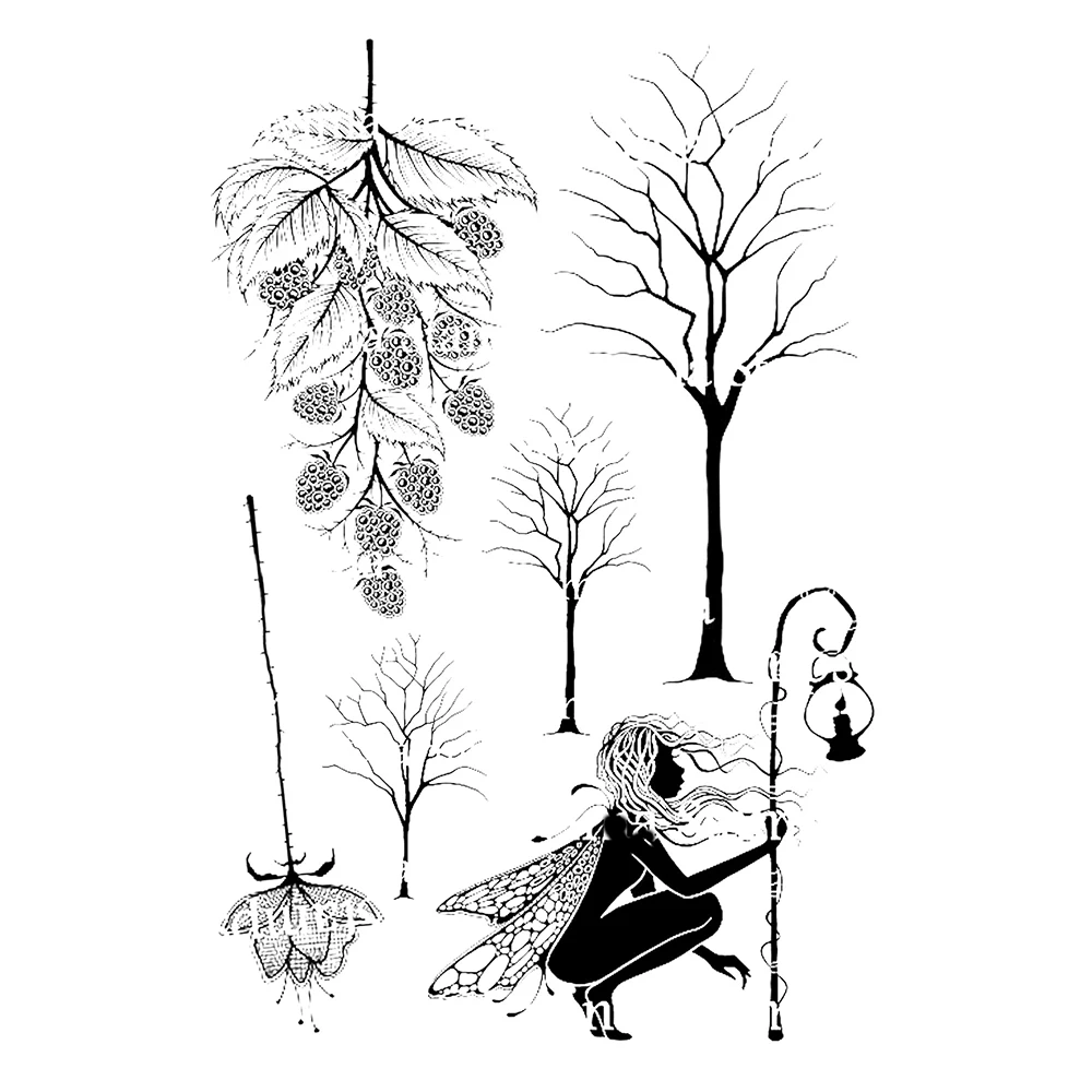 Plant branches set Rubber Stamps Clear Stamp Seal For DIY Scrapbooking Card Making Photo Album Handmade Crafts stamps silicone clear stamps clear rubber stamps