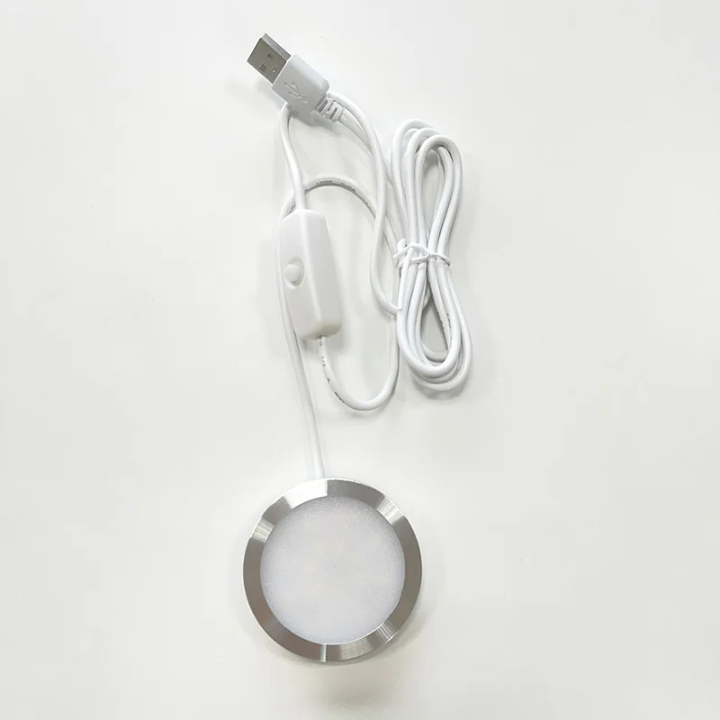 LED Spotlight Ultra-thin USB 5V LED Cabinet Mini Lamp With Switch 10W Jewelry Display Ceiling Indoor Downlight Surfaced Mounted led downlight led spotlight miniature lights undercabinet range hood light