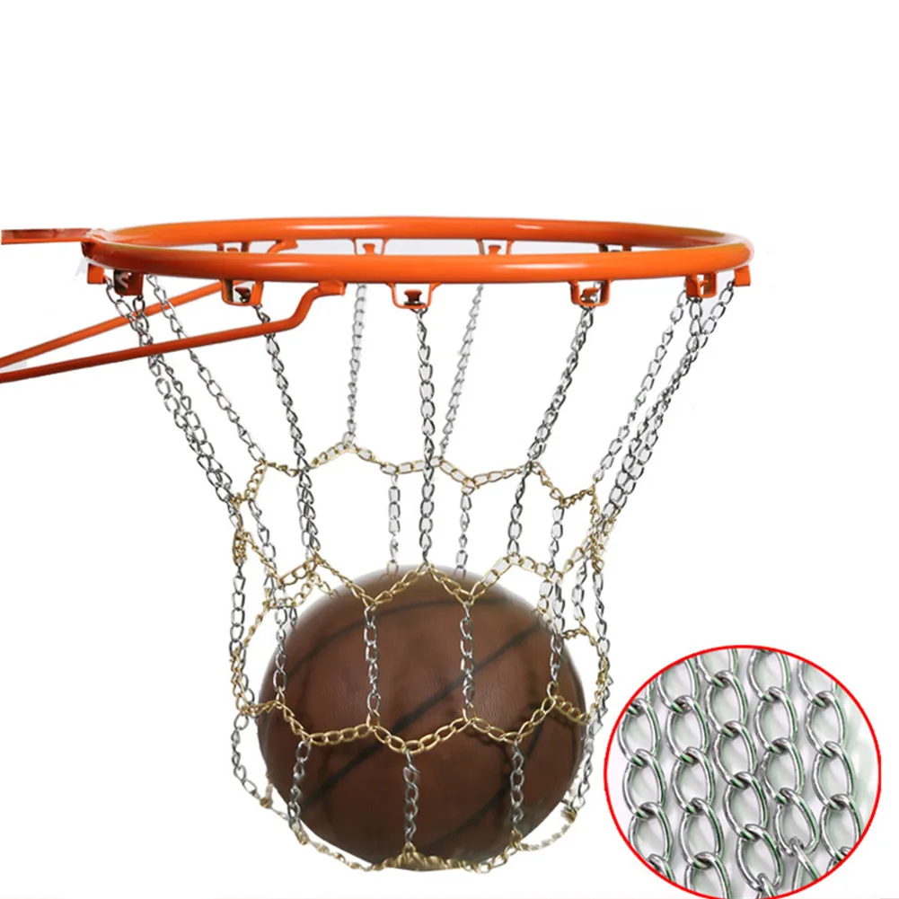 Metal Basketball Net Chain Netting Sports Rims Basket Frame Double