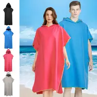 Towel Poncho Adult Absorbent Microfiber Swimming Adult Bathrobe Quick-Dry Changing Towel Beach Poncho Hooded Bath Towel For Men 6
