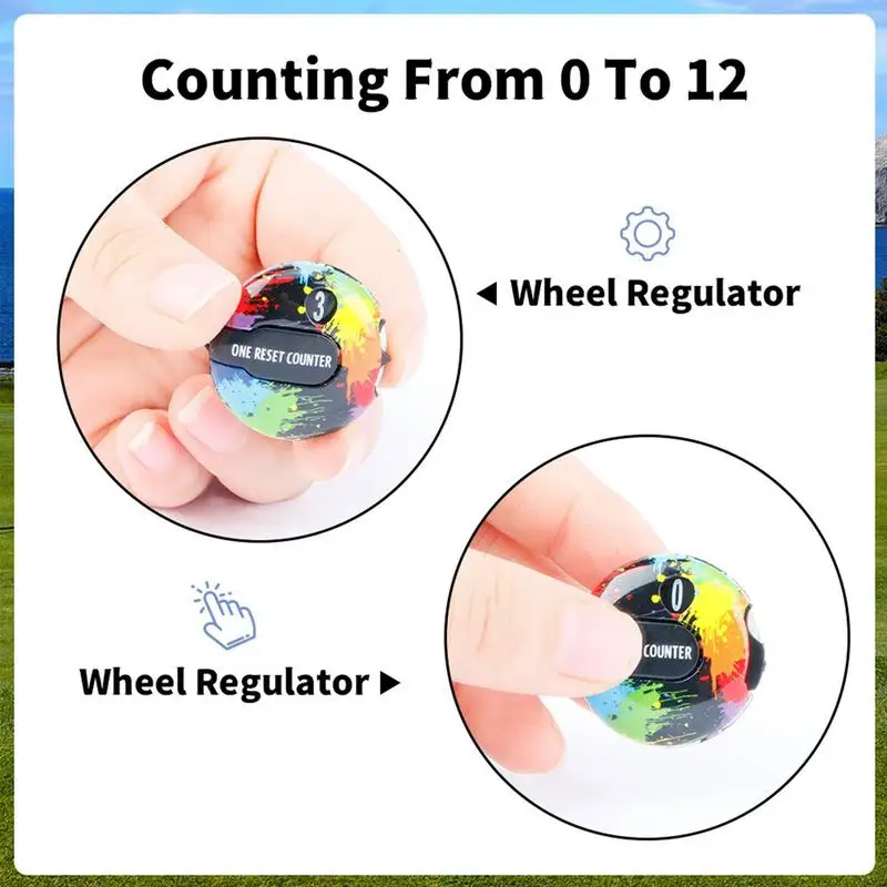Golf Score Counter Gloves Caps Clip Mini Golf Scoring Strokes Device With Touch Reset Clip Quickly Return 0 Score Keeping Device