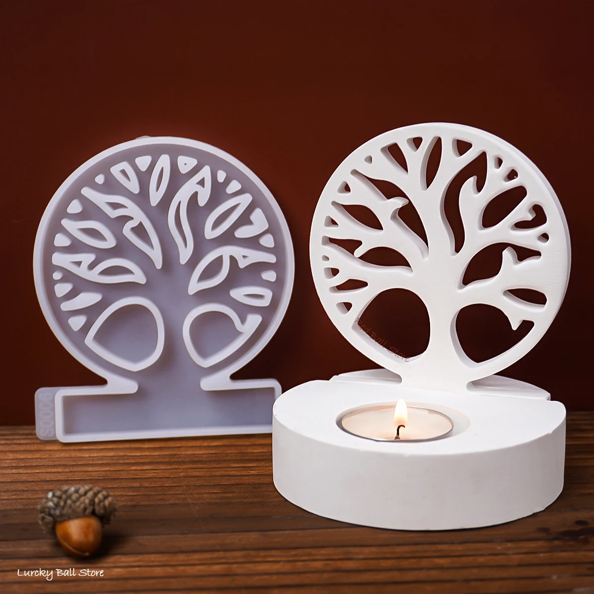 DIY Tree Twig Candle Holder Silicone Mold Tree Of Life Candlestick Resin Mould Homemade Aromatherapy Plaster Pendant Home Decor