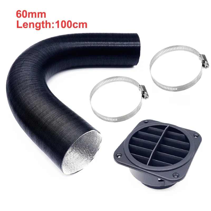 75mm Car Heating Tube Duct T Piece - Warme Lucht Uitlaat Ventilatieslang Clips Set Zwart - View #8