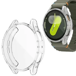 Premium Soft TPU Screen Protector with Full Silicone Case Cover Accessories - Transparent (Galaxy Watch 6 40mm)