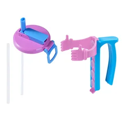 Universal Reusable Can Lid with Straw - Perfect (Purple - Holder - Cup)