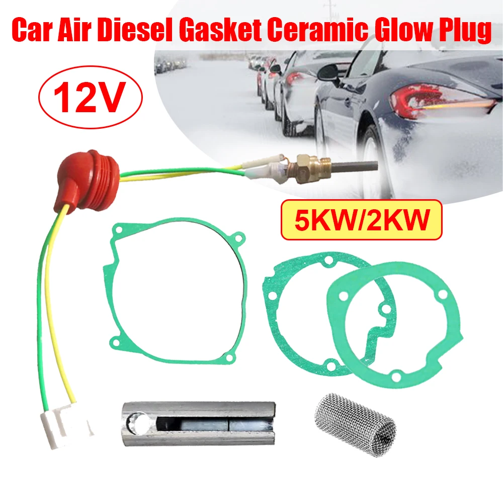 

12V 3 Holes 5Pcs Air Diesel Parking Heater For Webasto Eberspacher Ignition Ceramic Plug Red Hat White Plug Heating Auto Parts