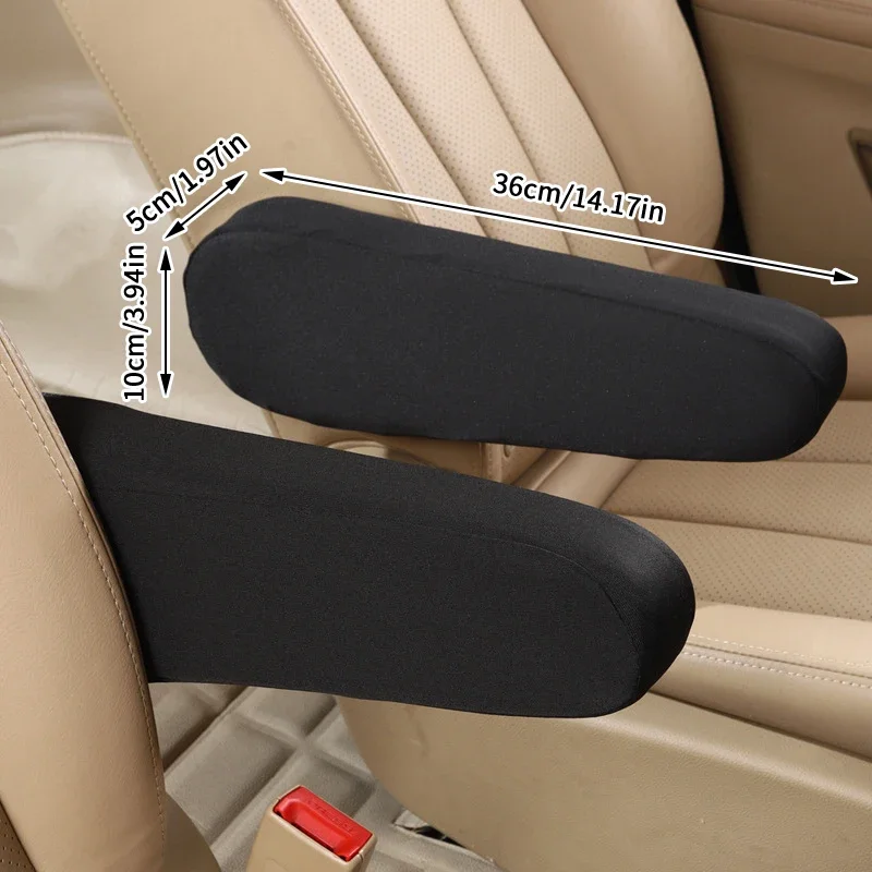 Set of 2 Universal Car Seat Armrest Covers - Soft, Comfortable, Dust-Proof Protective Fabric