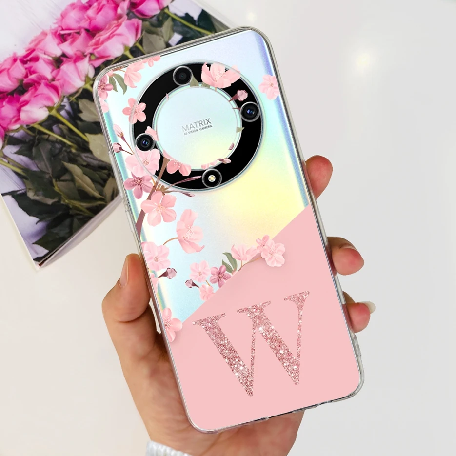 Stylish Silicone Phone Case with Letter Design - Soft Protective Bumper Cover