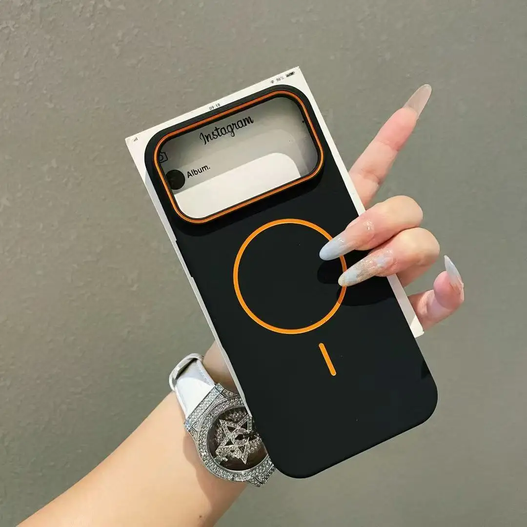 Luxury Matte Magnetic Phone Case with Wireless Charging and Shockproof Protection